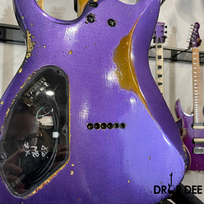 Balaguer Toro USA Heritage Electric Guitar w/ Case - Metallic Purple over Sunburst