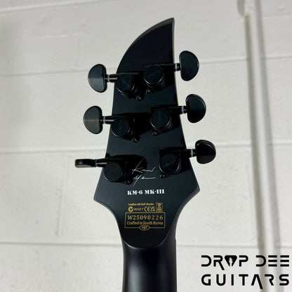 Schecter Diamond Series Keith Merrow KM-6 MK-III EX Baritone Electric Guitar - Satin Black Open Pore