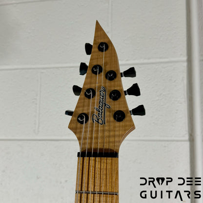 Balaguer USA Series Seraph Modern 7 Baritone 7-String Electric Guitar w/ Case (1024) - Gloss Metallic Black