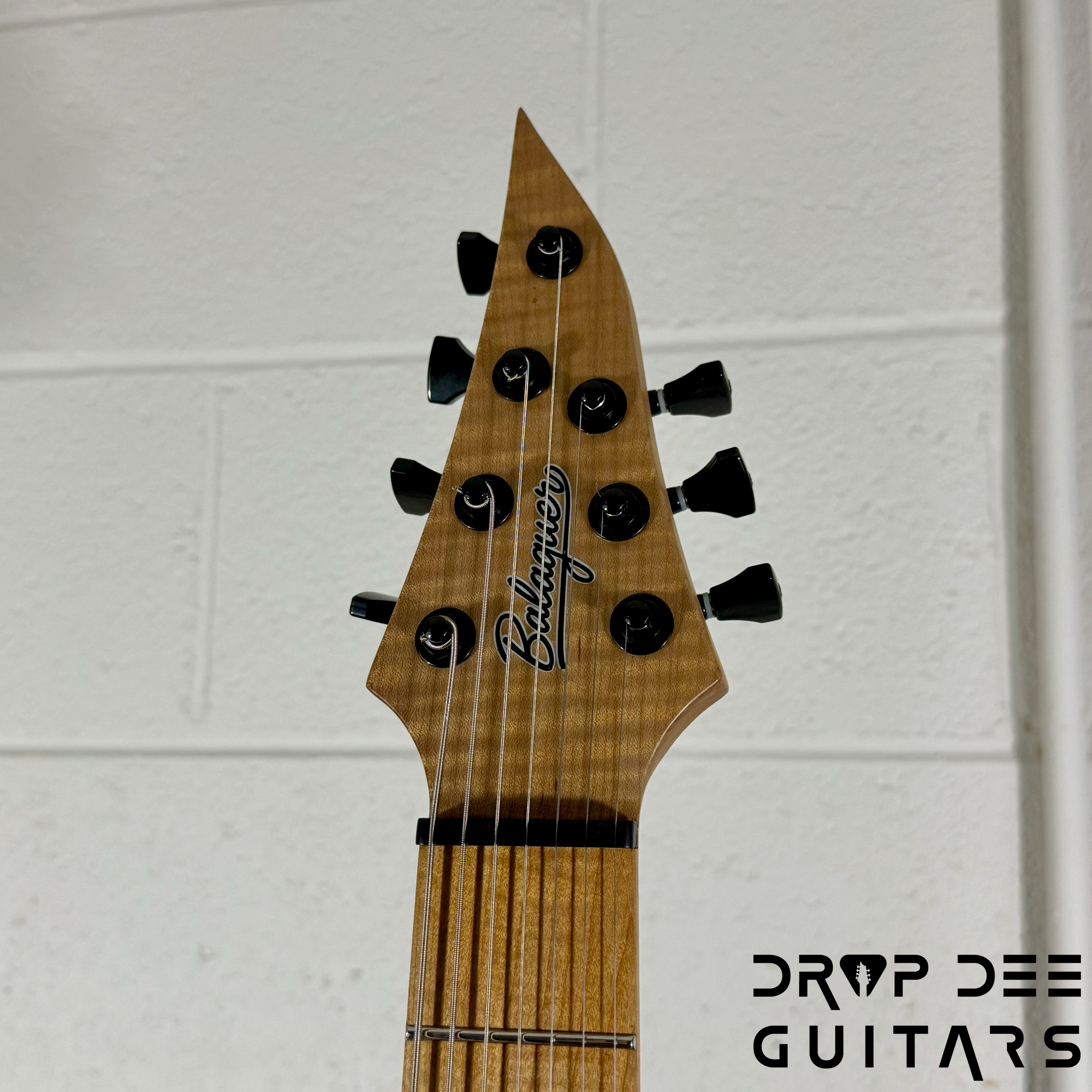 Balaguer USA Series Seraph Modern 7 Baritone 7-String Electric Guitar w/ Case (1024) - Gloss Metallic Black