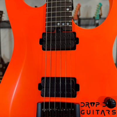 Schecter Custom Shop Sunset Extreme 6 Electric Guitar w/ Case - Neon Orange Satin