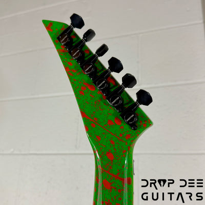 Jackson USA Custom Shop Special Edition Warrior Electric Guitar w/ Case - Slime Time Splatter