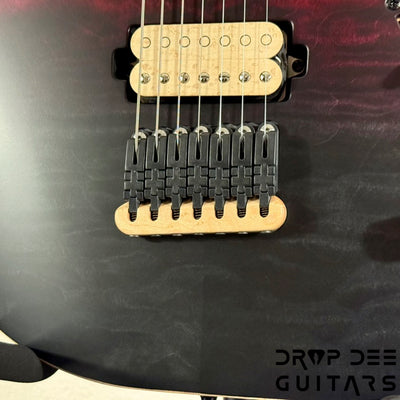 Mayones Duvell Elite 7 7-String Electric Guitar w/ Case - Red/Black Fade