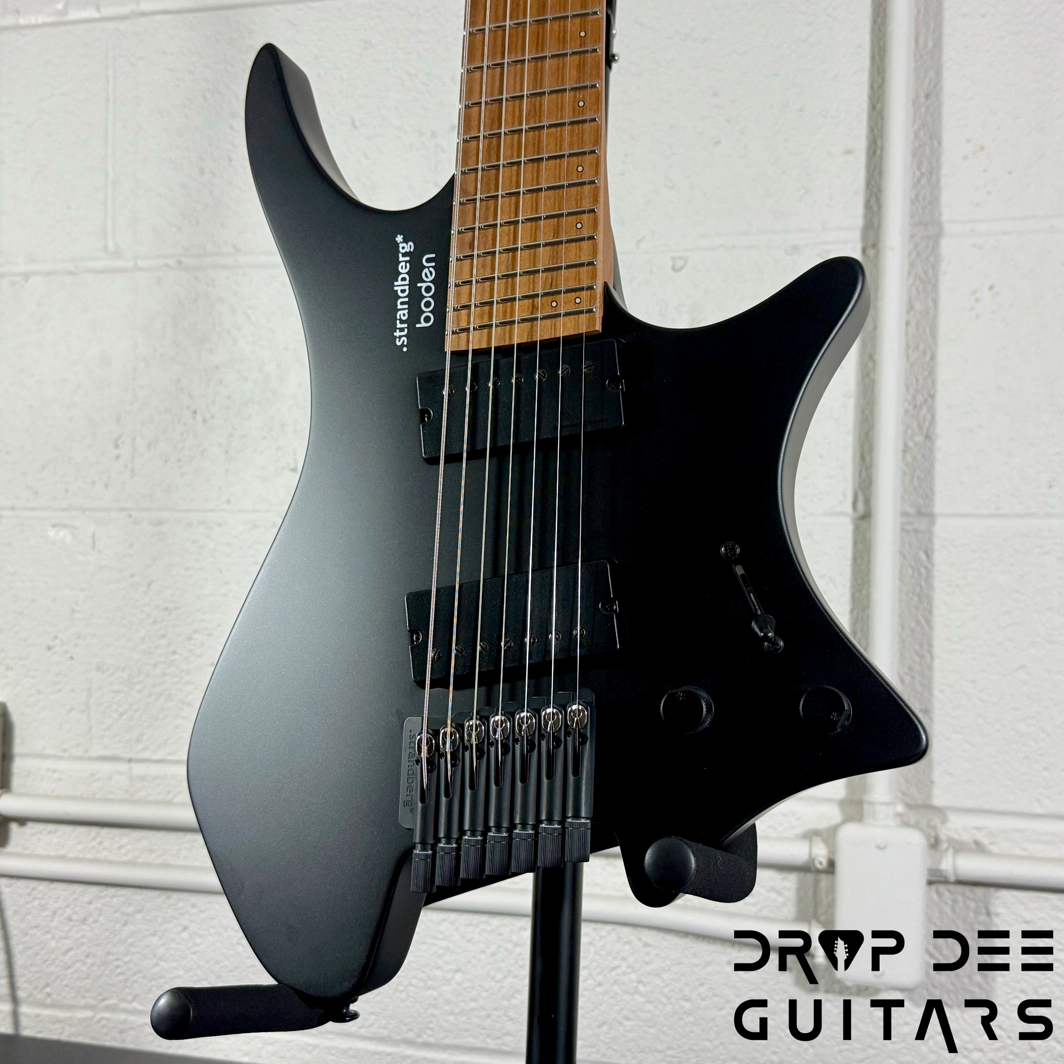 Strandberg Boden Standard N2.7 7-String Multiscale Headless Electric Guitar w/ Bag - Black Satin Metallic