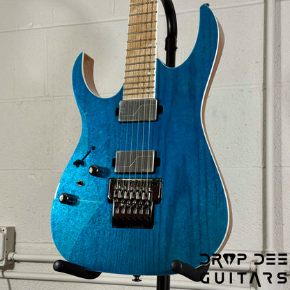 Ibanez Prestige RG5120ML Left-Handed Electric Guitar w/ Case - Frozen Ocean
