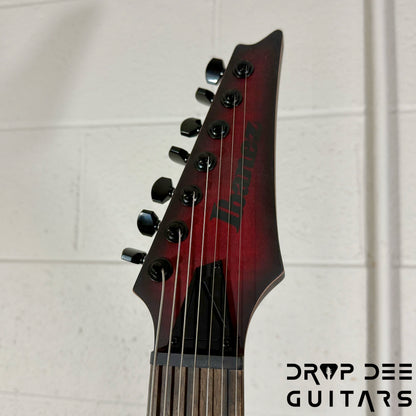 Ibanez Standard RGD721FA Baritone 7-String Electric Guitar - Stained Wine Red Burst Flat