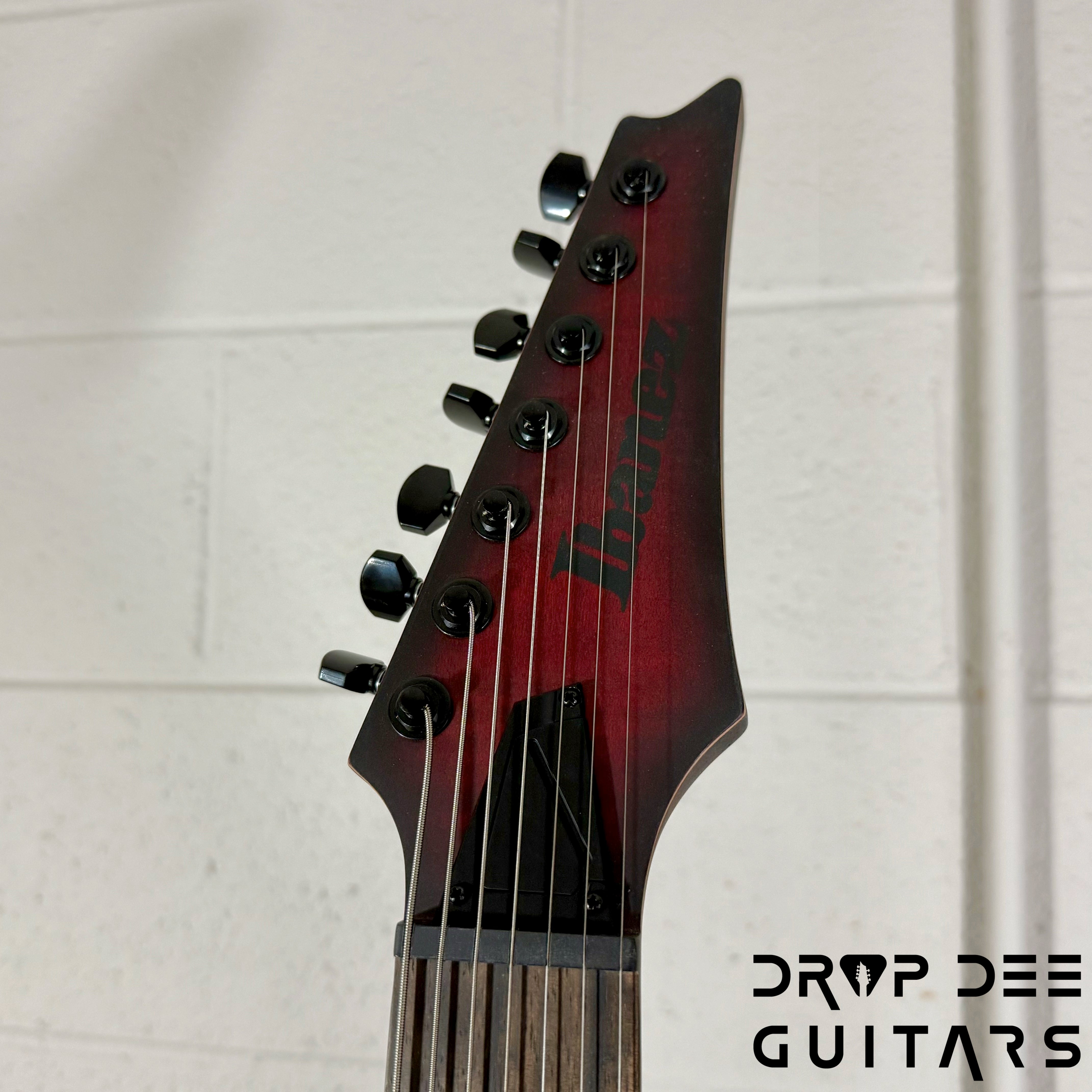 Ibanez Standard RGD721FA Baritone 7-String Electric Guitar - Stained Wine Red Burst Flat