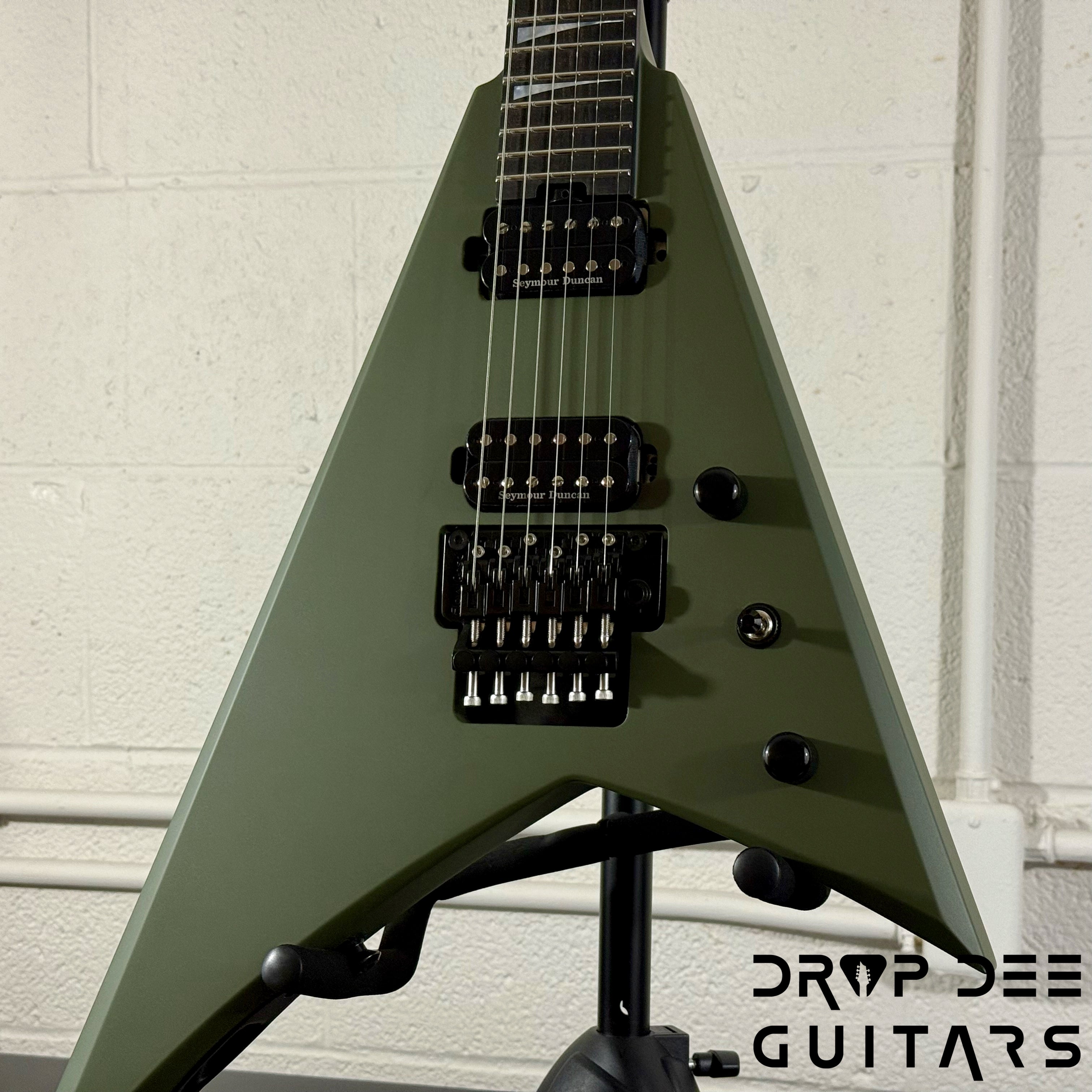 Jackson American Series Rhoads RR24 Electric Guitar w/ Case - Matte Army Drab