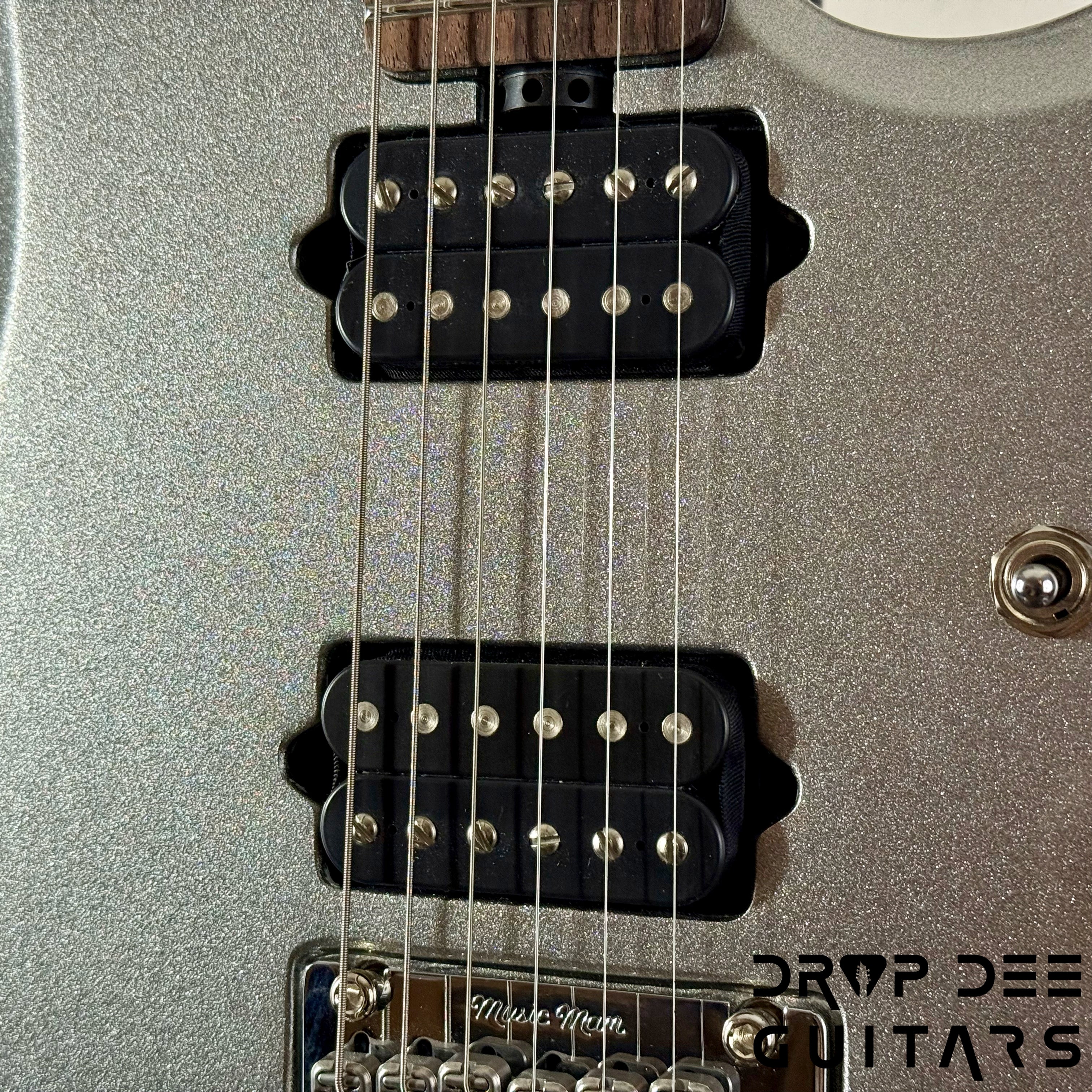 Ernie Ball Music Man JP13 6 Electric Guitar w/ Case - Platinum Silver