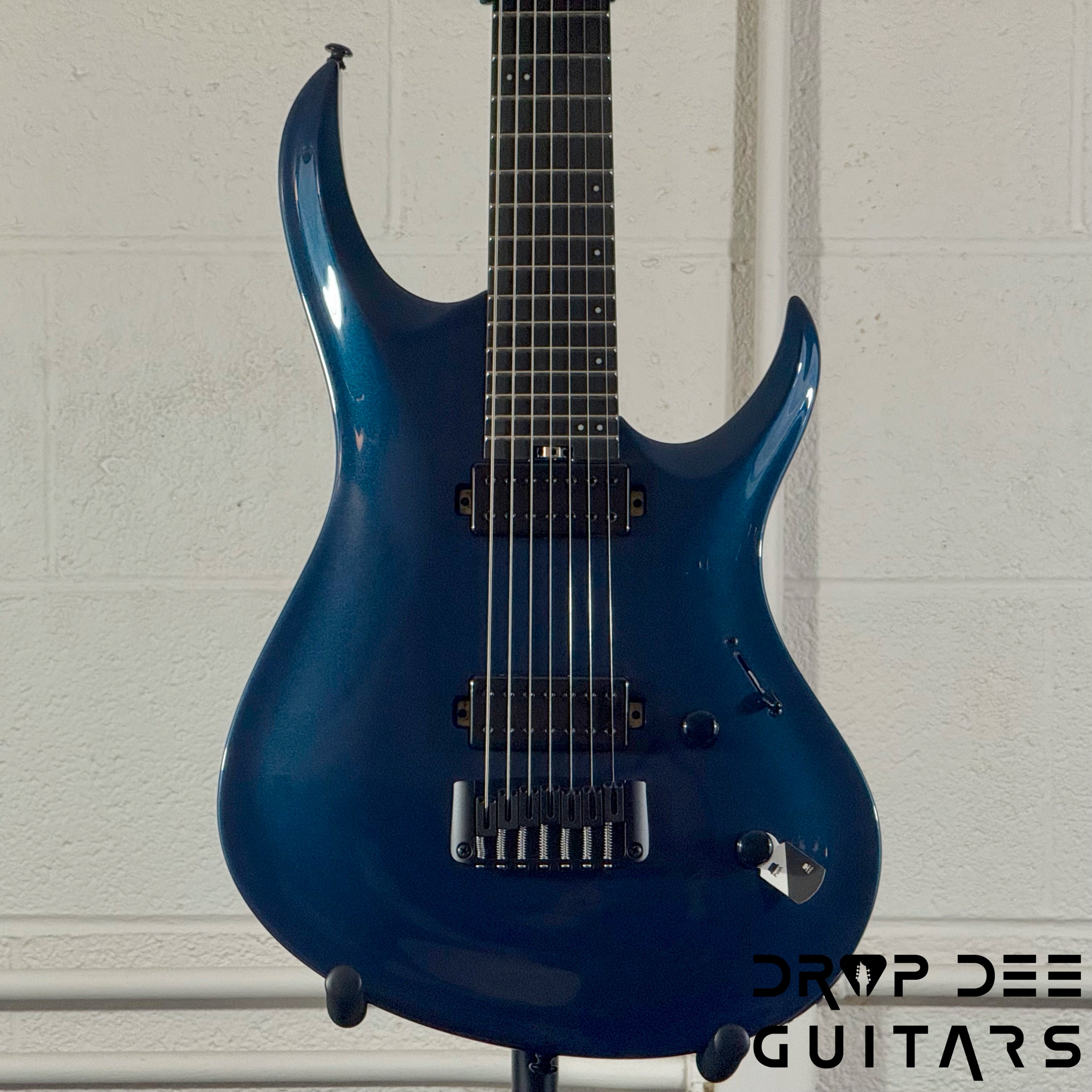 Balaguer Select Series Diablo Baritone 7 7-String Electric Guitar w/ Bag - Gloss Metallic Blueberry