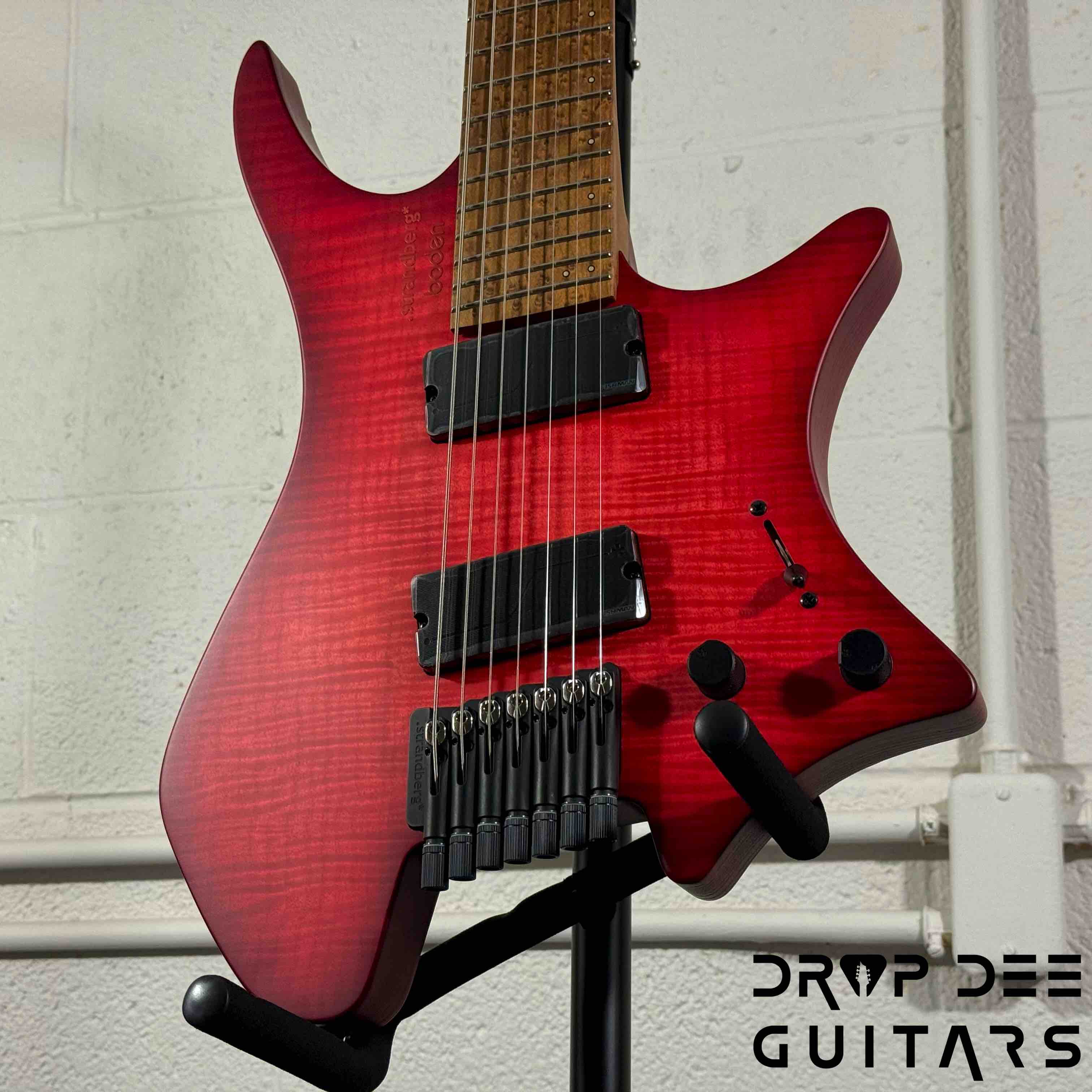 Strandberg Boden Original N2.7 7-String Multiscale Headless Electric Guitar w/ Bag - Sunset Coral Burst Satin