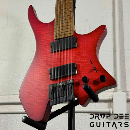 Strandberg Boden Original N2.7 7-String Multiscale Headless Electric Guitar w/ Bag - Sunset Coral Burst Satin