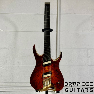 Mayones Hydra Elite 7 VF Multiscale Headless 7-String Electric Guitar w/ Case - Lava Burst Raw