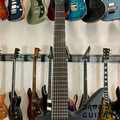 ESP LTD EX-7 Baritone Black Metal Electric Guitar