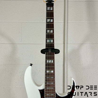 Ibanez Prestige RG653DX Electric Guitar w/ Case - White Flat