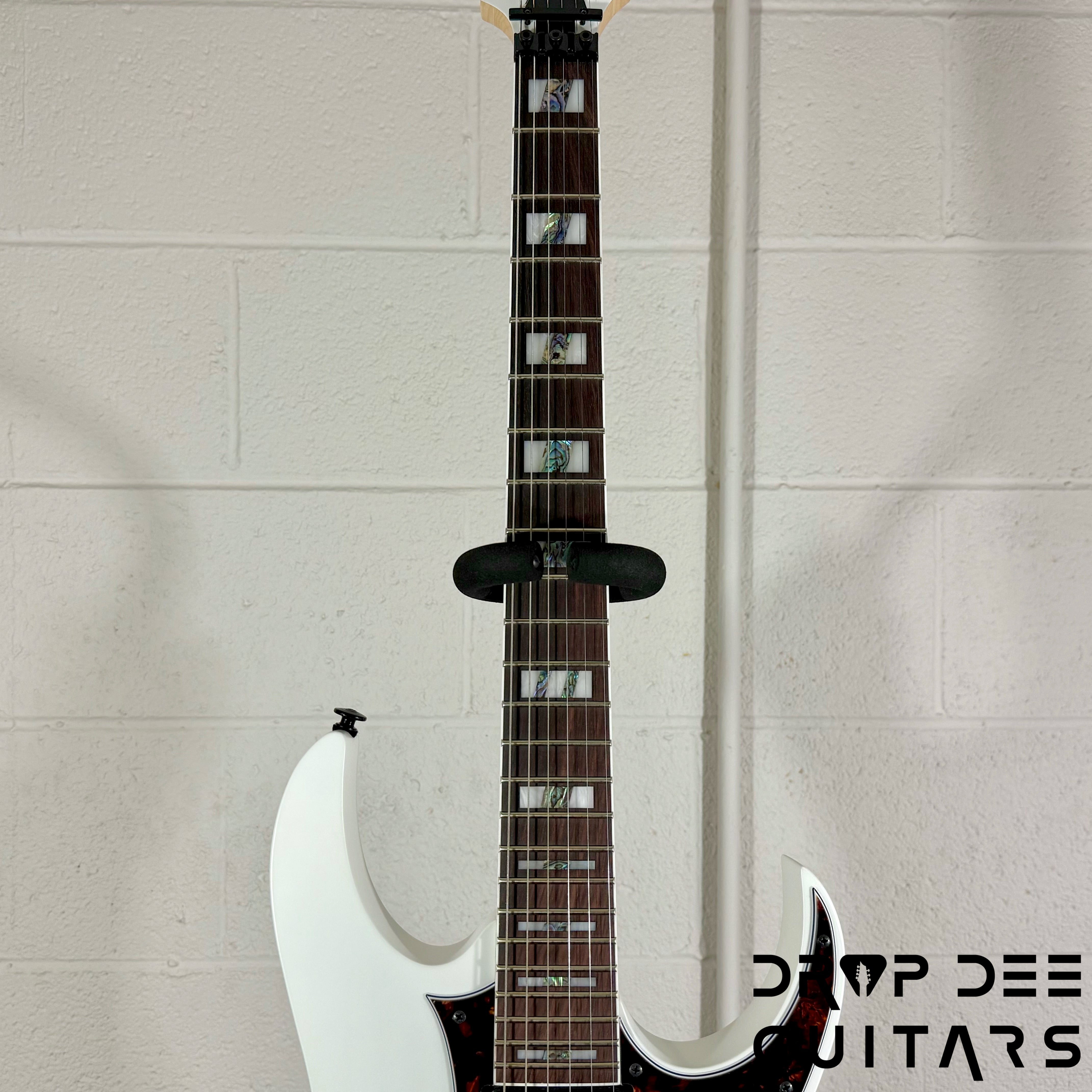 Ibanez Prestige RG653DX Electric Guitar w/ Case - White Flat