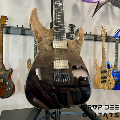 ESP E-II M-II HT Electric Guitar w/ Case - Black Natural Fade