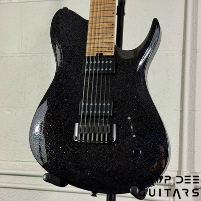 Balaguer USA Series Seraph Modern 7 Baritone 7-String Electric Guitar w/ Case (924) - Gloss Metallic Black