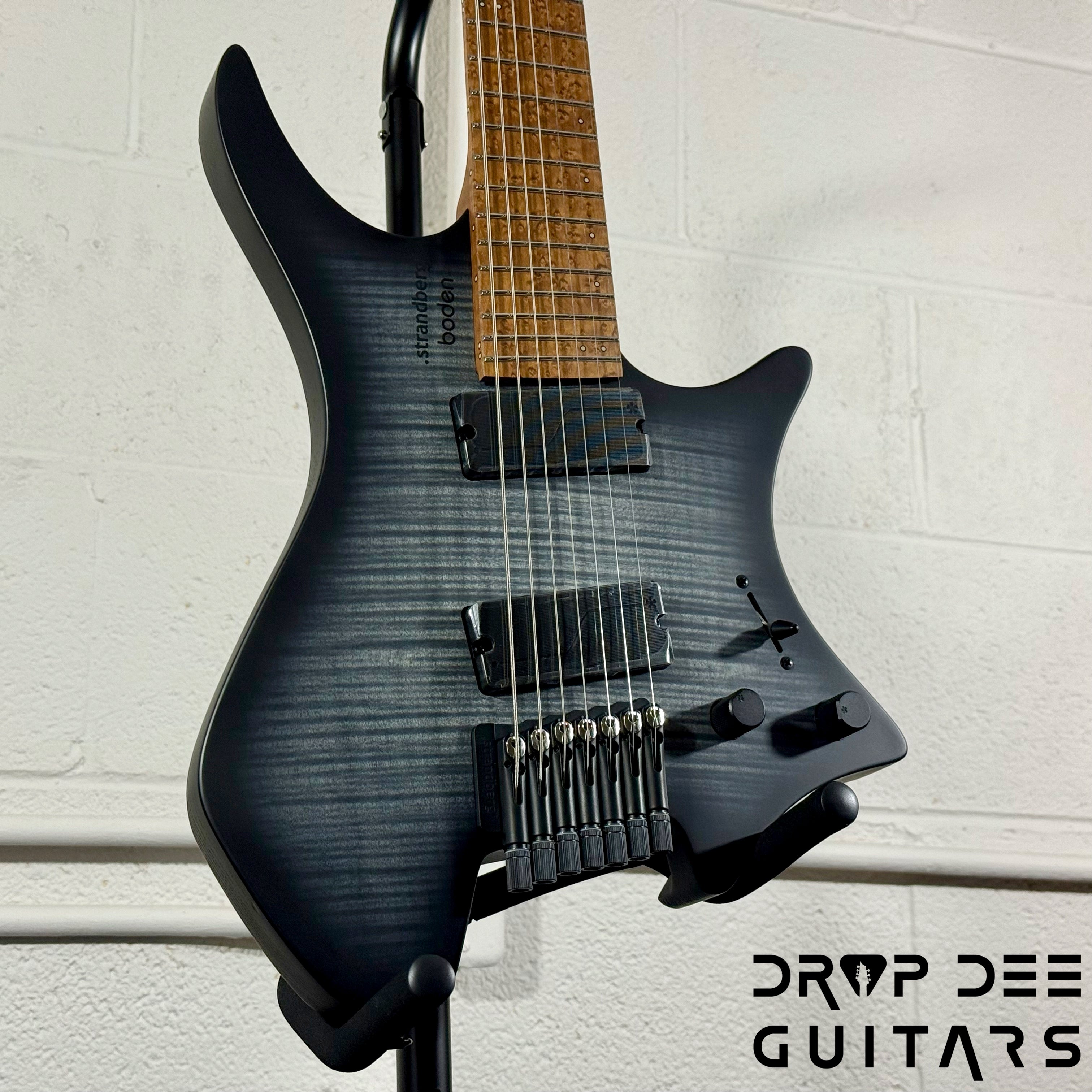 Strandberg Boden Original N2.7 7-String Multiscale Headless Electric Guitar w/ Bag - Black Denim Burst Satin