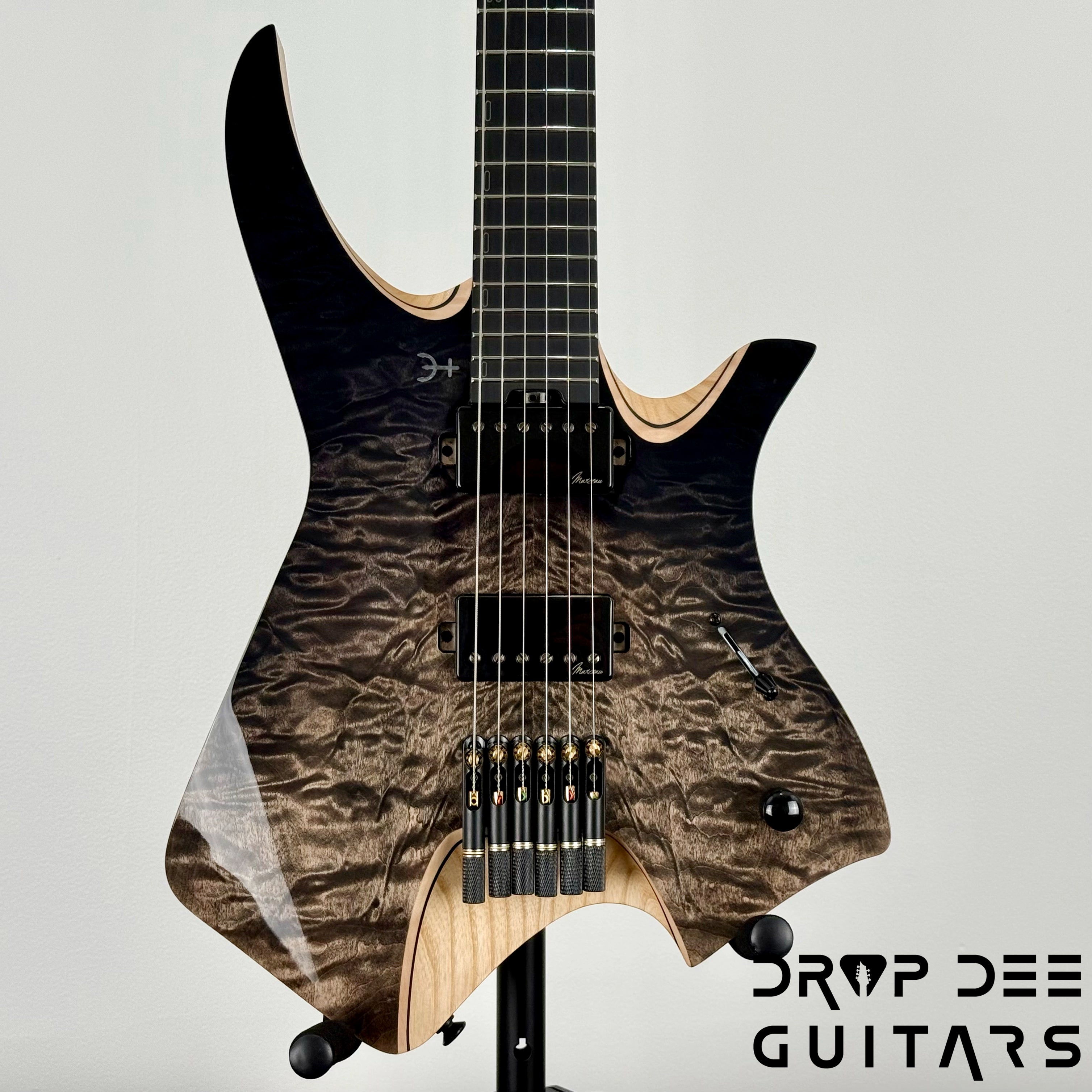 Infinia Neptune Headless Electric Guitar w/ Bag - Obsidian Black