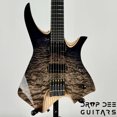 Infinia Neptune Headless Electric Guitar w/ Bag - Obsidian Black