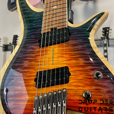 ViK Domineer H7ff "Blood Moon Surf" Multiscale Headless Electric Guitar w/ Case - Blood Moon Surf