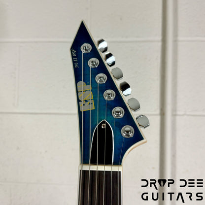 ESP USA M-II NTB NT Electric Guitar w/ Case - Aqua Marine Sunburst