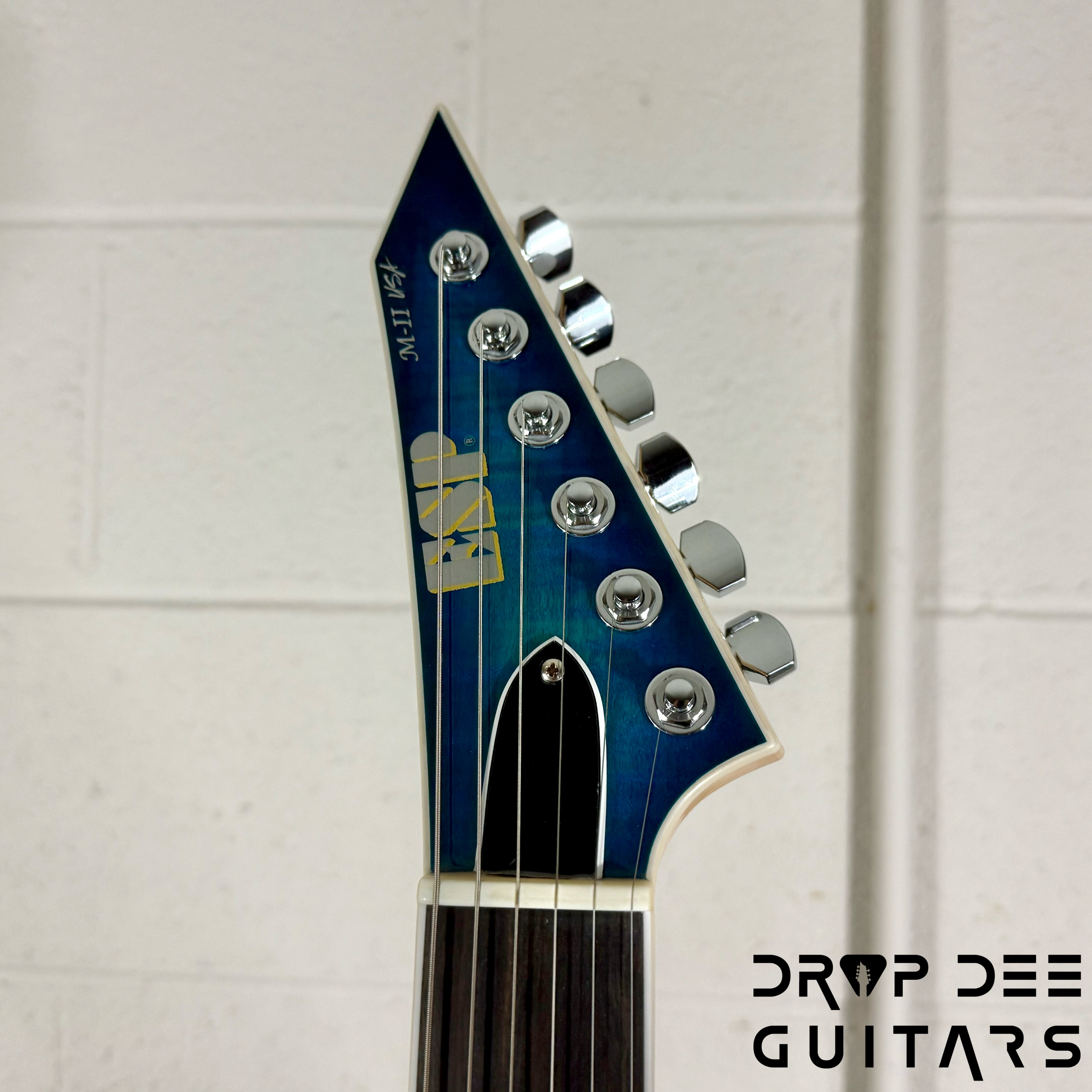 ESP USA M-II NTB NT Electric Guitar w/ Case - Aqua Marine Sunburst