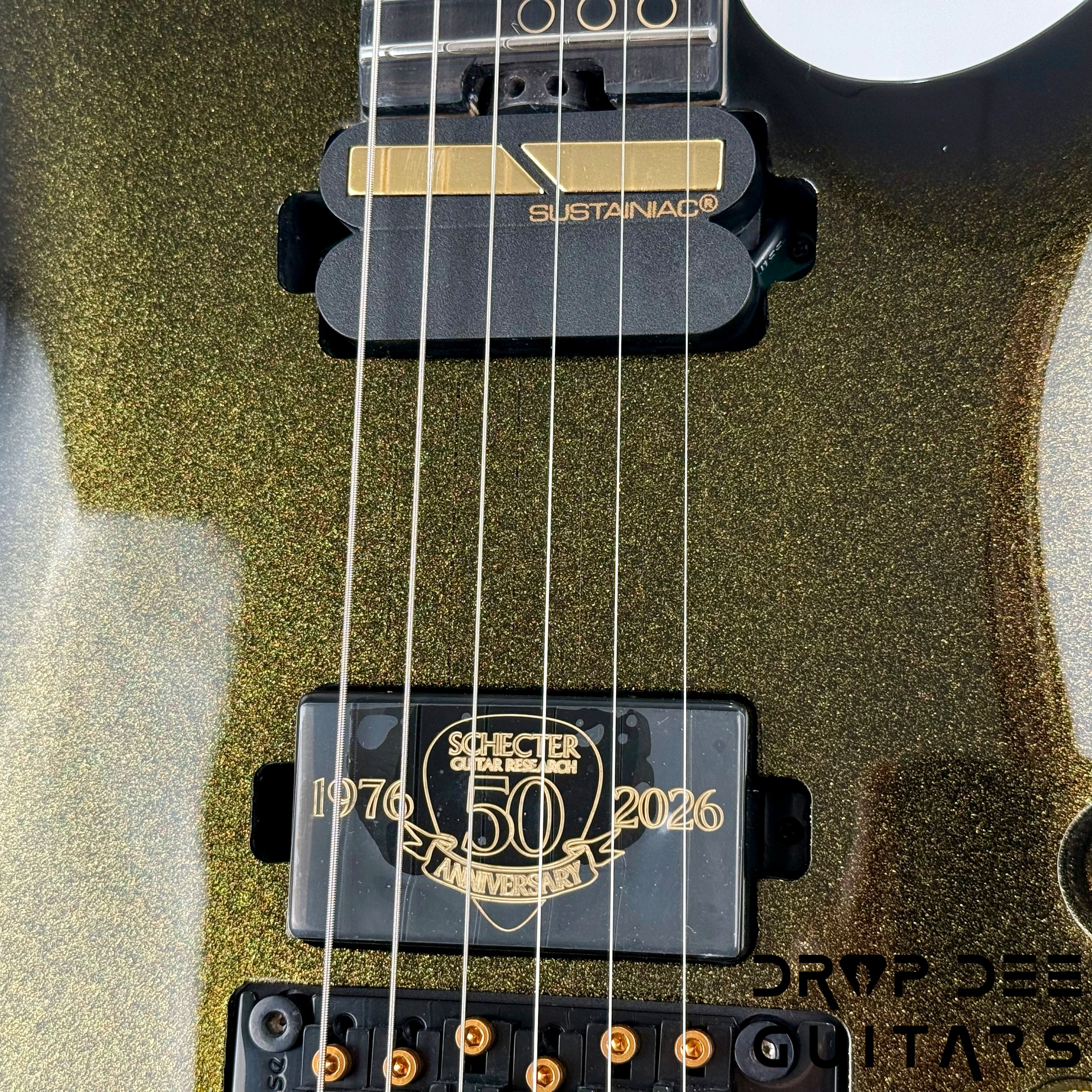 Schecter Diamond Series 50th Anniversary C-1 FR-S Electric Guitar - 50th Gold Burst
