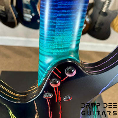Ormsby Custom Shop Goliath Black Friday Rainbow Multiscale Headless 7-String Electric Guitar w/ Bag - Black Friday Rainbow