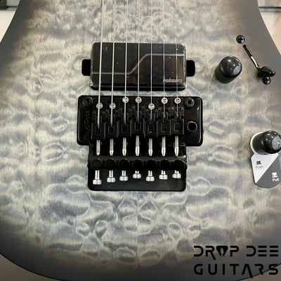 ESP LTD M-1007 Baritone 7-String Electric Guitar - Charcoal Burst Satin