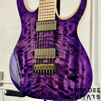 Mayones Duvell Elite 7 Baritone 7-String Electric Guitar w/ Case - Infinite Purple