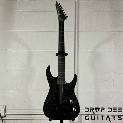 ESP LTD M-1007 Baritone Evertune 7-String Electric Guitar w/ Bag - Granite Sparkle