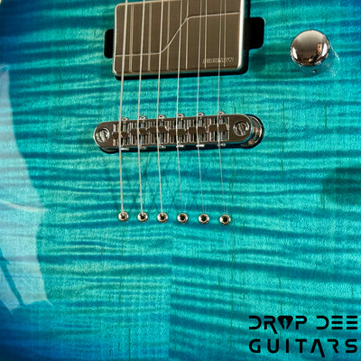 ESP USA M-II NTB NT Electric Guitar w/ Case - Aqua Marine Sunburst