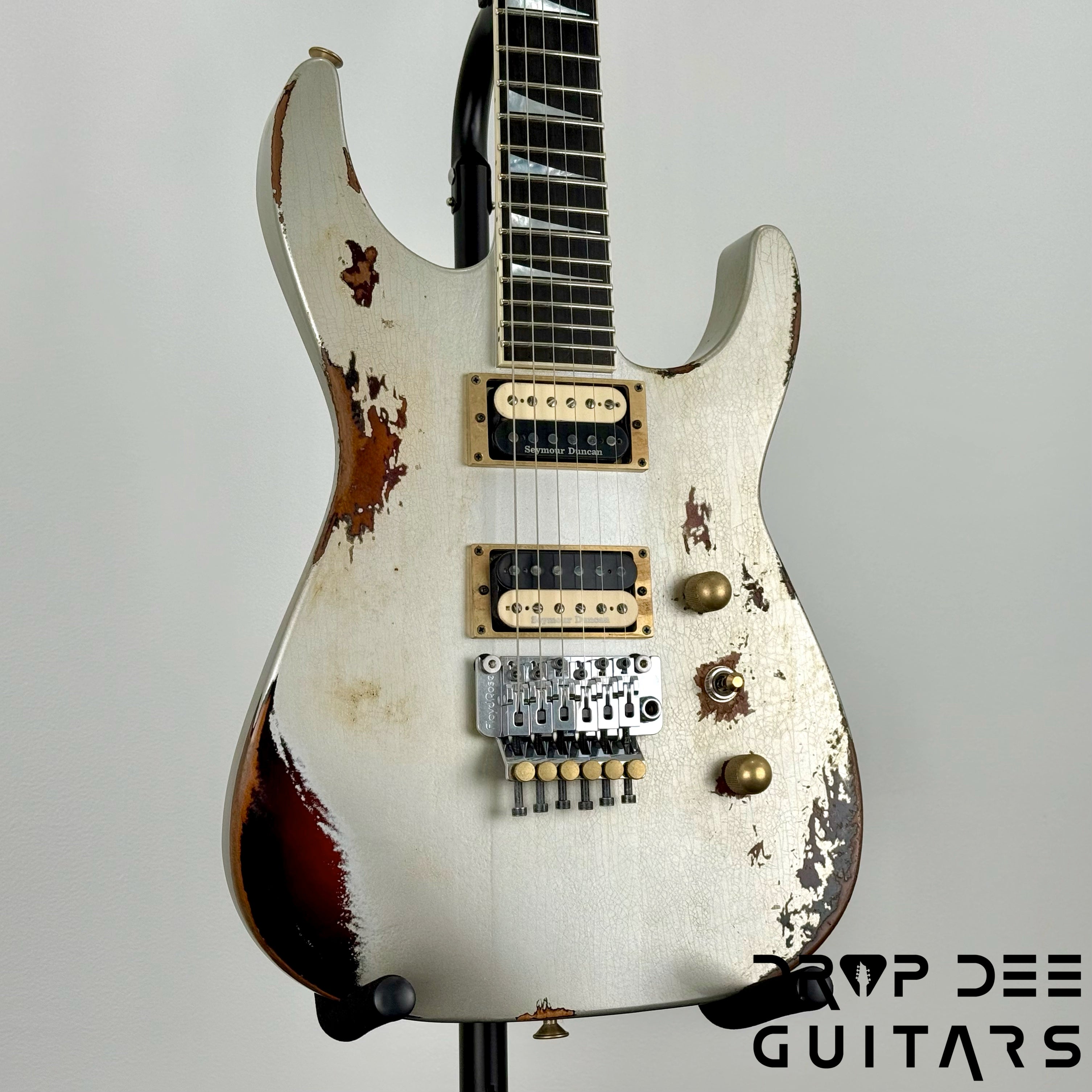 Jackson USA Custom Shop Special Edition Soloist Electric Guitar w/ Case - Inca Silver Over 3 Tone Sunburst