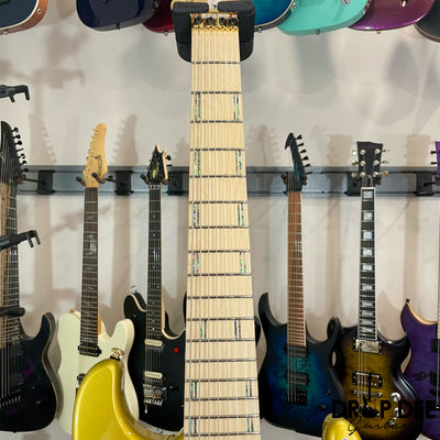 ESP LTD Javier Reyes Signature JRV-8 Baritone 8-String Electric Guitar w/ Case - Metallic Gold