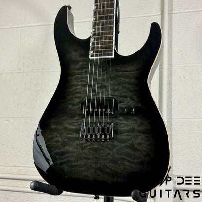 ESP E-II M-I NT QM Electric Guitar w/ Case - See Thru Black Sunburst