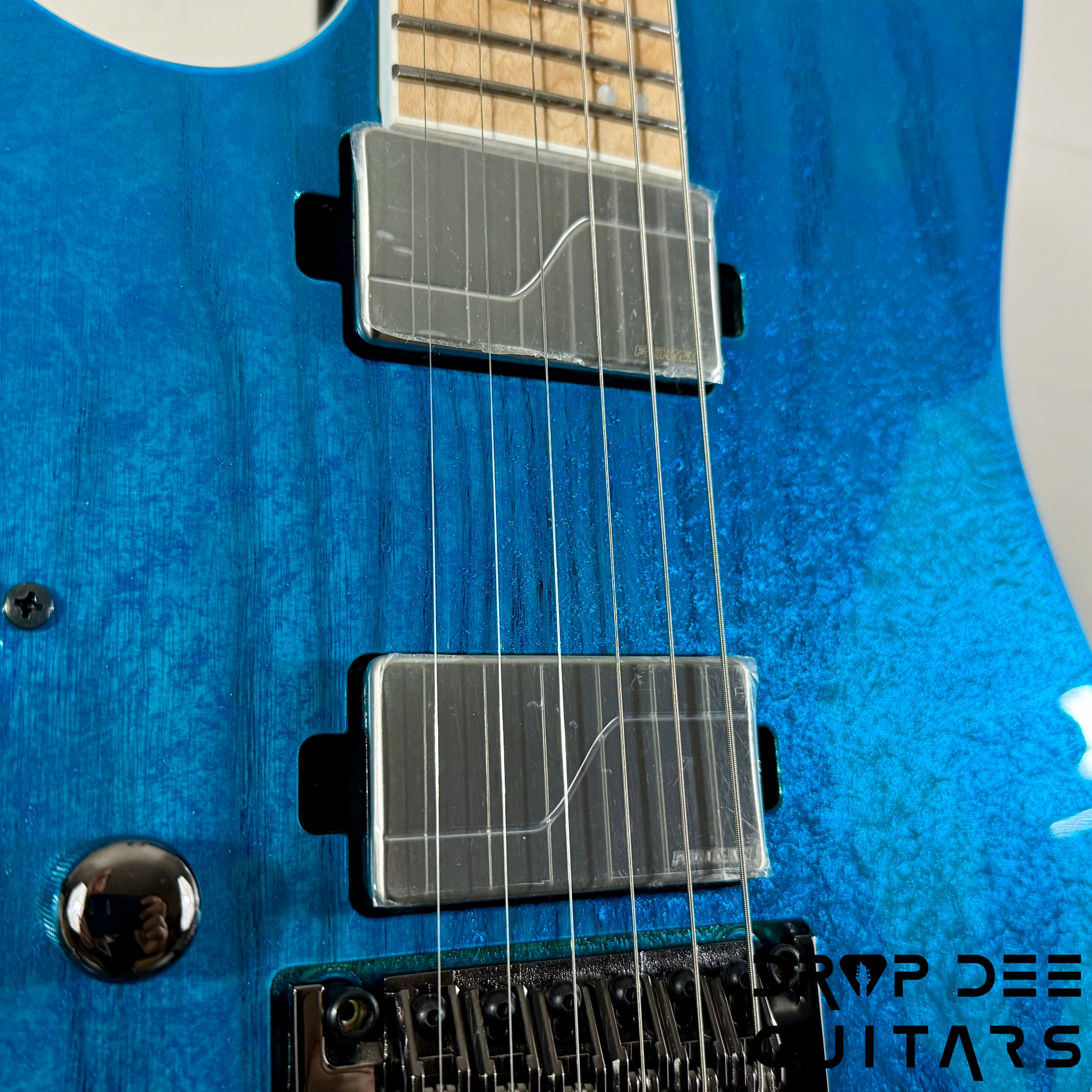 Ibanez Prestige RG5120ML Left-Handed Electric Guitar w/ Case - Frozen Ocean