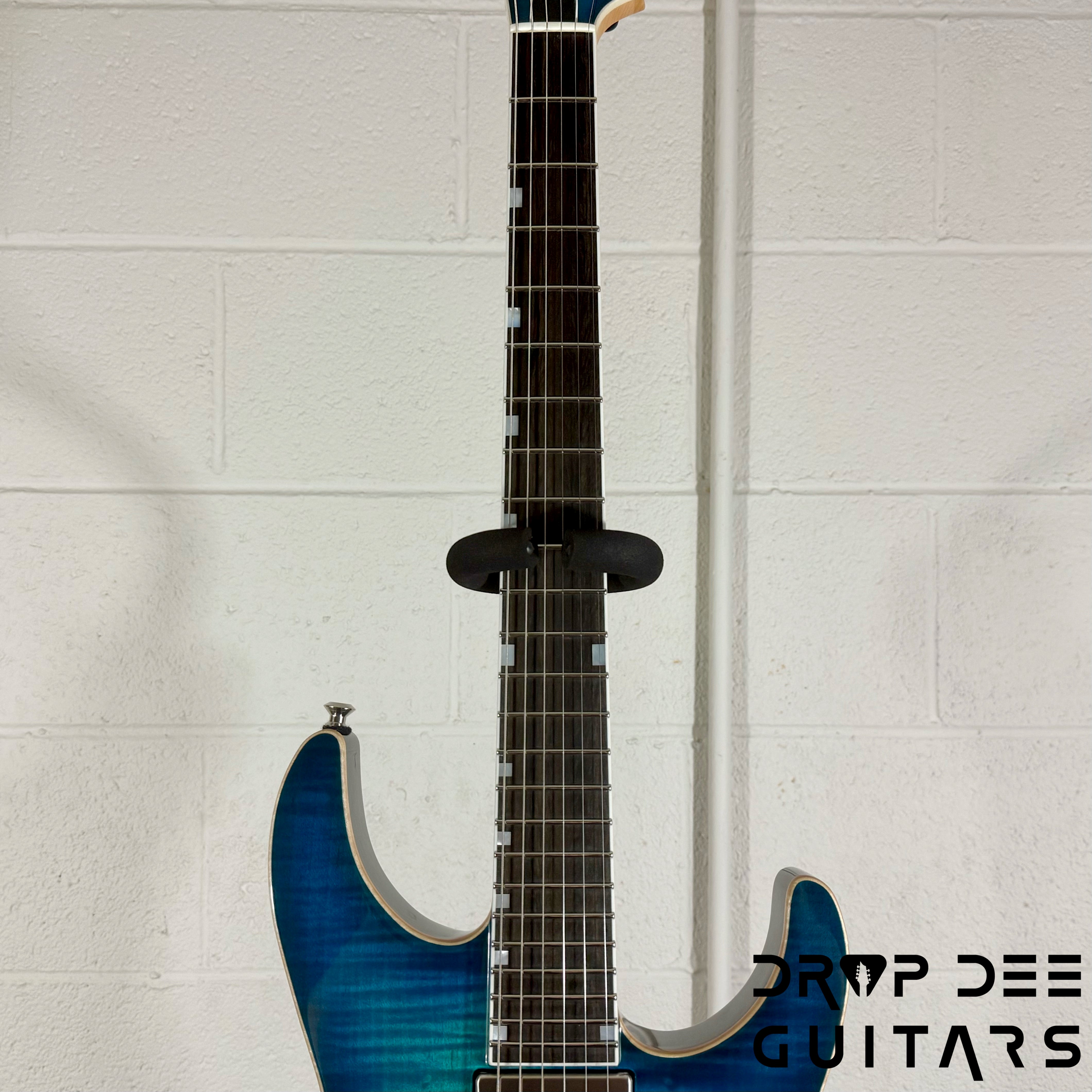 ESP USA M-II NTB NT Electric Guitar w/ Case - Aqua Marine Sunburst