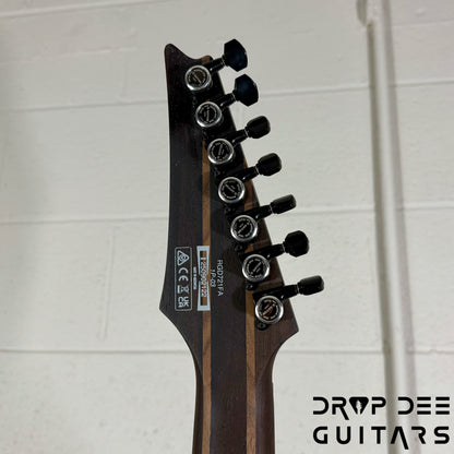 Ibanez Standard RGD721FA Baritone 7-String Electric Guitar - Stained Wine Red Burst Flat