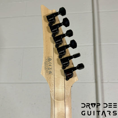 Ibanez Prestige RG653DX Electric Guitar w/ Case - Transparent Deep Blue Flat