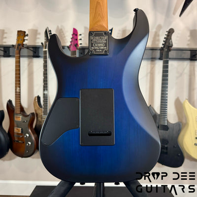 Schecter USA Custom Shop Sunset Custom-II HSS Electric Guitar w/ Case - Ocean Blue Burst Satin