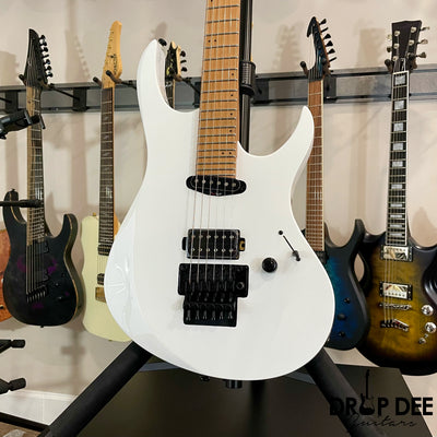 Balaguer Select Series Diablo Retro 27 FR Electric Guitar w/ Bag - Gloss Solid White