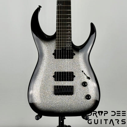 Jackson Pro Plus Series Signature Misha Mansoor Juggernaut HT7 7-String Electric Guitar w/ Bag - Silverburst Sparkle