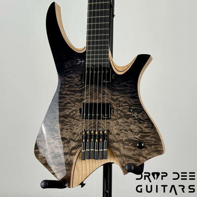 Infinia Neptune Headless Electric Guitar w/ Bag - Obsidian Black