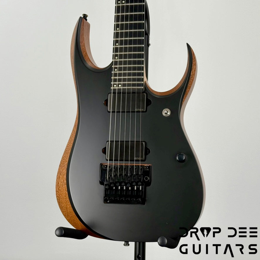Ibanez Prestige RGDR4327 Baritone 7-String Electric Guitar w/ Case - Natural Flat