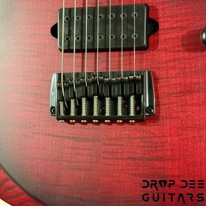 Ibanez Standard RGD721FA Baritone 7-String Electric Guitar - Stained Wine Red Burst Flat