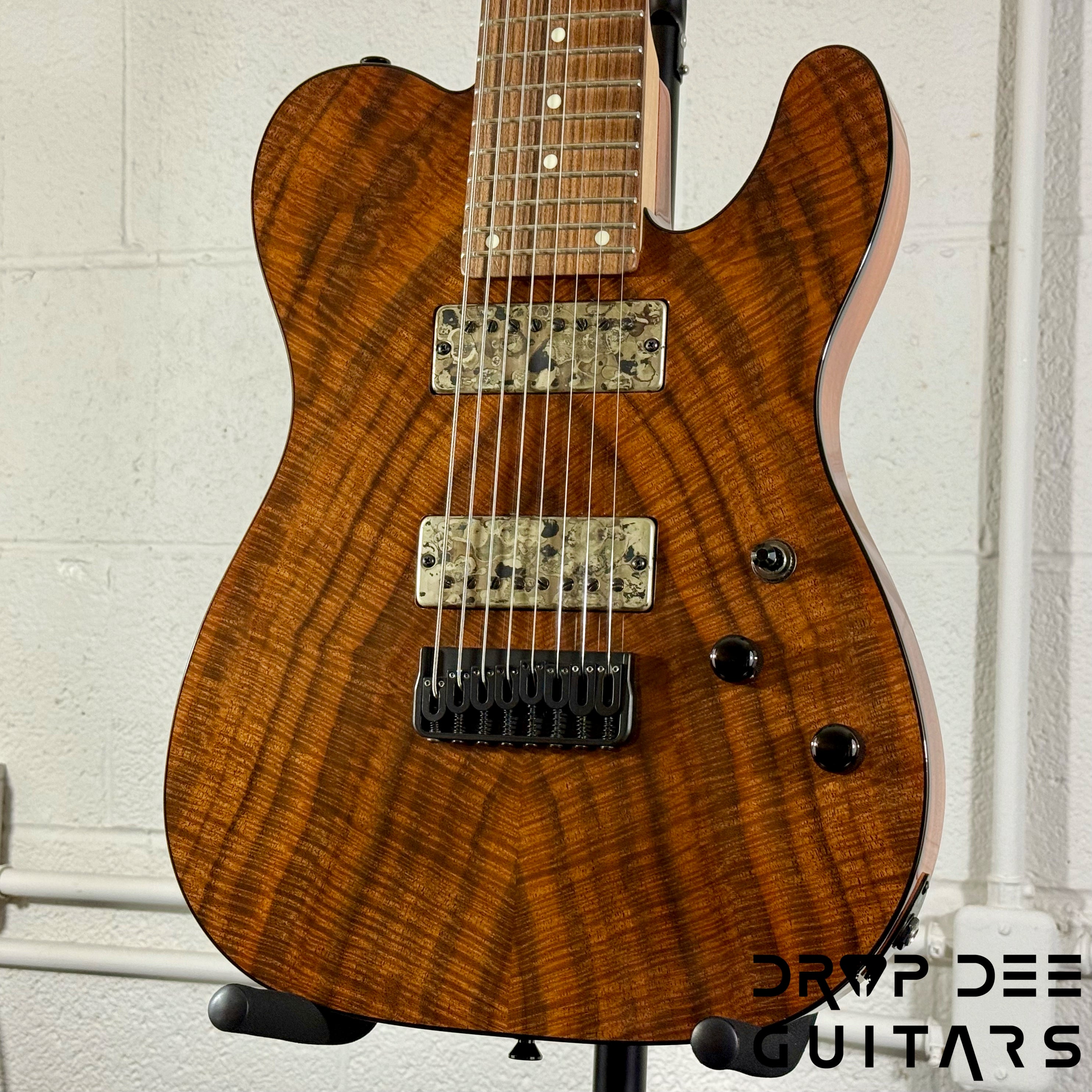 Schecter Custom Shop Masterworks PT CET-8 Baritone 8-String Electric Guitar w/ Case - Koa Natural