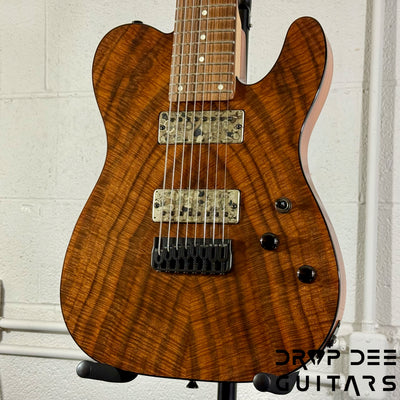 Schecter Custom Shop Masterworks PT CET-8 Baritone 8-String Electric Guitar w/ Case - Koa Natural
