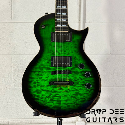 ESP USA Eclipse Electric Guitar w/ Case - Dark Green Sunburst